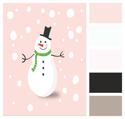 Snowman Winter Christmas Time Image